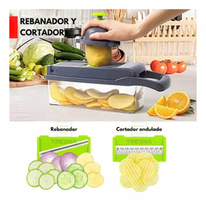 RALLADOR, PICADOR, CORTADOR, REBANADOR MANUAL PARA FRUTAS Y VERDURAS