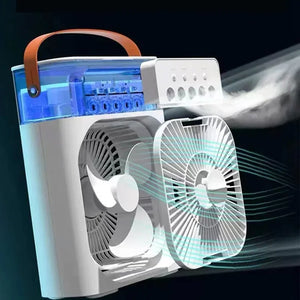 VENTILADOR HUMIDIFICADOR PORTÁTIL 3 EN 1